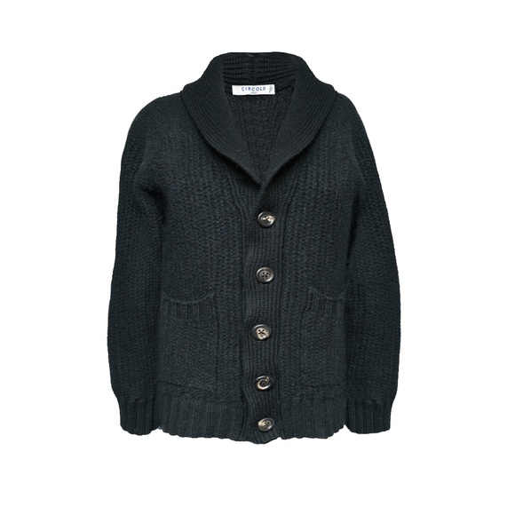 CIRCOLO 1901 Pure Wool Chunky Slim Fit Cardigan Shawl Collar - Picture 1 of 6